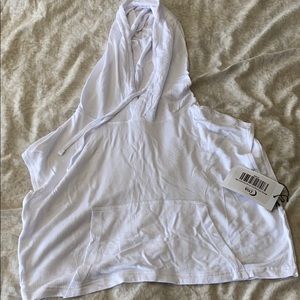 White champion crop hoodie m ZYIA